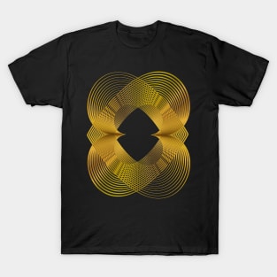 Gold Geometric  linear modern T-Shirt